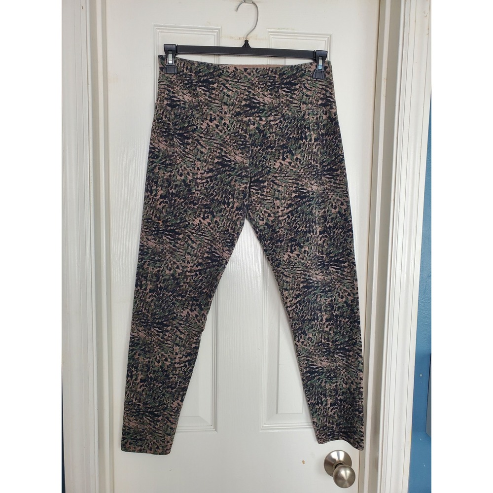 Intro Leggings Green Camo Tummy Control Athletic Yoga Pants‎ Medium
